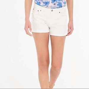 J. Crew White Jean Roll Up Shorts